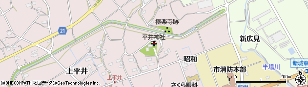 愛知県新城市上平井166周辺の地図