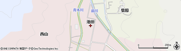 愛知県岡崎市大幡町池田周辺の地図