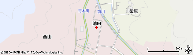 愛知県岡崎市大幡町（池田）周辺の地図