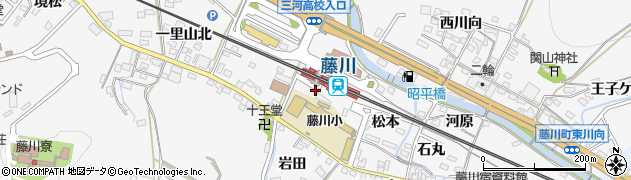 愛知県岡崎市藤川町（西町北）周辺の地図