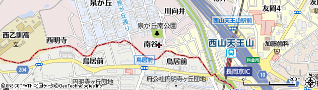 京都府長岡京市下海印寺（南谷）周辺の地図