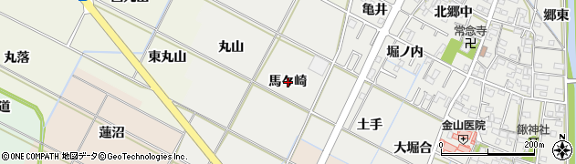 愛知県岡崎市野畑町（馬々崎）周辺の地図