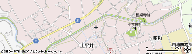 愛知県新城市上平井（円ノ平）周辺の地図
