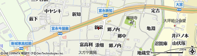 愛知県新城市富永（新栄）周辺の地図