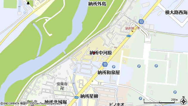 〒612-8272 京都府京都市伏見区納所中河原の地図