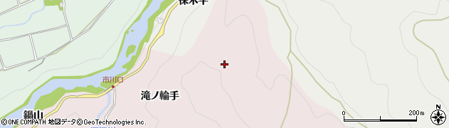 愛知県新城市市川滝ノ輪手周辺の地図