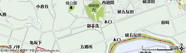 愛知県阿久比町（知多郡）植大（御手洗）周辺の地図