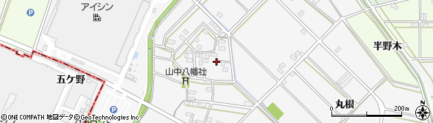 愛知県安城市小川町（山中）周辺の地図