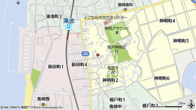 〒479-0852 愛知県常滑市神明町の地図