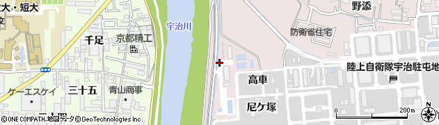 京都府宇治市五ケ庄高車周辺の地図