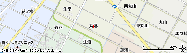 愛知県岡崎市土井町丸落周辺の地図
