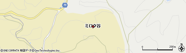 京都府長岡京市浄土谷ミロク谷周辺の地図