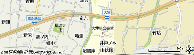 愛知県新城市大宮（神田）周辺の地図