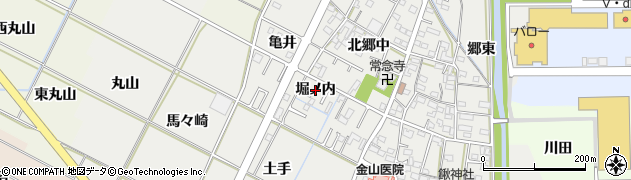 愛知県岡崎市野畑町（堀ノ内）周辺の地図