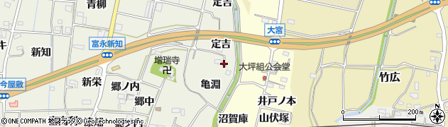 愛知県新城市富永イノキ田周辺の地図