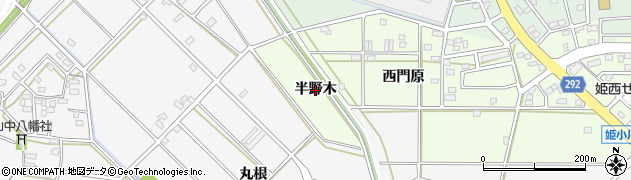愛知県安城市姫小川町（半野木）周辺の地図