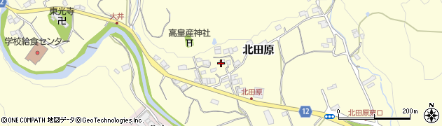 兵庫県猪名川町（川辺郡）北田原（宮ノ東）周辺の地図