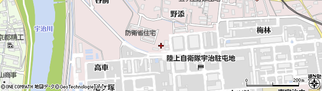 京都府宇治市五ケ庄居場道周辺の地図