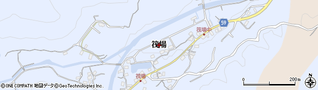 静岡県伊豆市筏場周辺の地図