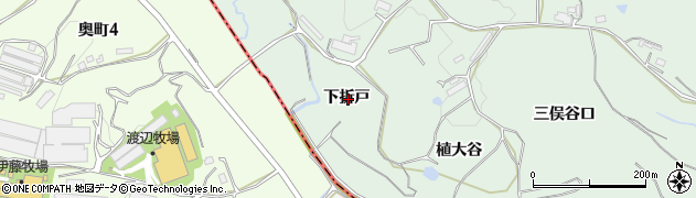 愛知県知多郡阿久比町植大下折戸周辺の地図