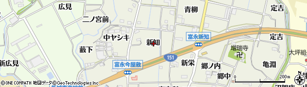 愛知県新城市富永新知周辺の地図