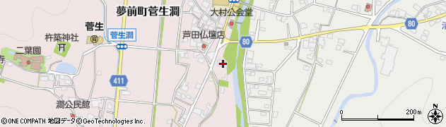 兵庫県姫路市夢前町菅生澗778周辺の地図