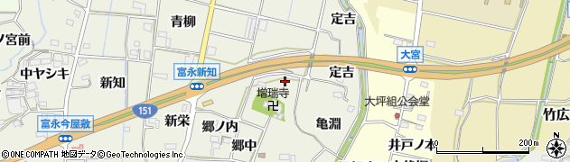 愛知県新城市富永周辺の地図
