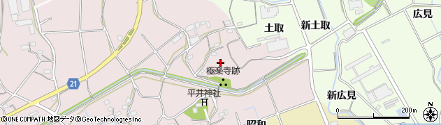 愛知県新城市上平井タイカ周辺の地図