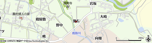 愛知県岡崎市牧平町（黒石）周辺の地図