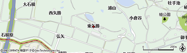 愛知県知多郡阿久比町植大東矢勝周辺の地図