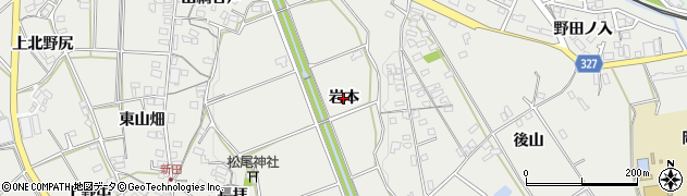 愛知県岡崎市竜泉寺町（岩本）周辺の地図