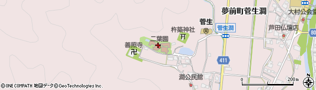 兵庫県姫路市夢前町菅生澗673周辺の地図
