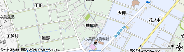 愛知県岡崎市上青野町城屋敷周辺の地図