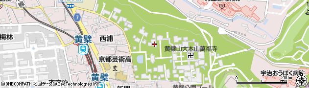 黄檗山萬福寺周辺の地図