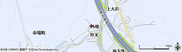 愛知県岡崎市池金町（外畑）周辺の地図