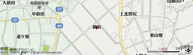 愛知県岡崎市竜泉寺町（新田）周辺の地図