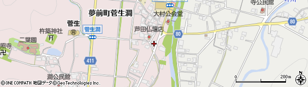 兵庫県姫路市夢前町菅生澗776周辺の地図