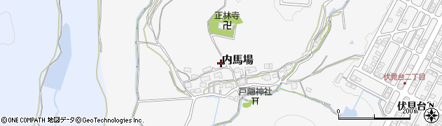 兵庫県猪名川町（川辺郡）内馬場周辺の地図