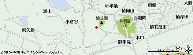愛知県阿久比町（知多郡）植大（森後）周辺の地図