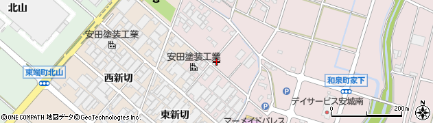 愛知県安城市和泉町（郷前）周辺の地図