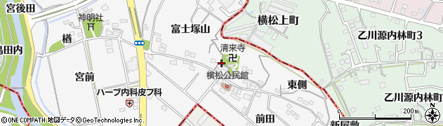 愛知県阿久比町（知多郡）横松（中側）周辺の地図