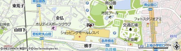 愛知県岡崎市若松町（折戸）周辺の地図