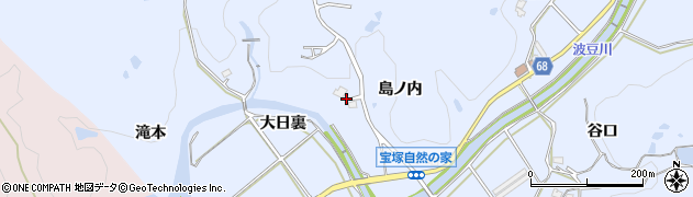 兵庫県宝塚市大原野島ノ内38周辺の地図