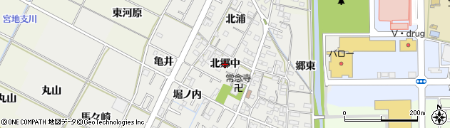 愛知県岡崎市野畑町（北郷中）周辺の地図