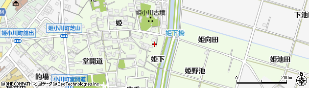 愛知県安城市姫小川町姫24周辺の地図