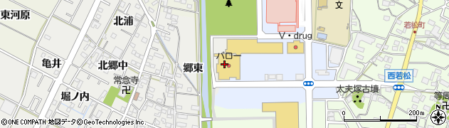 愛知県岡崎市野畑町（上川田）周辺の地図