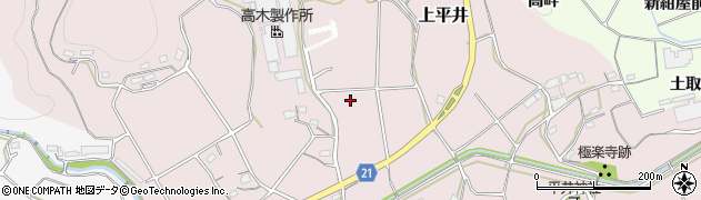 愛知県新城市上平井（西石キシ）周辺の地図