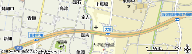 愛知県新城市大宮宮川周辺の地図