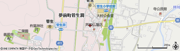 兵庫県姫路市夢前町菅生澗761周辺の地図