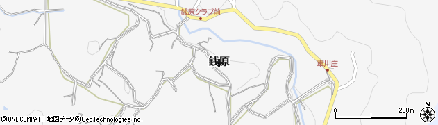 大阪府茨木市銭原周辺の地図